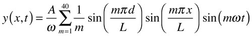 Equation for Hammered String