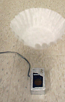 photo of falling coffee filter