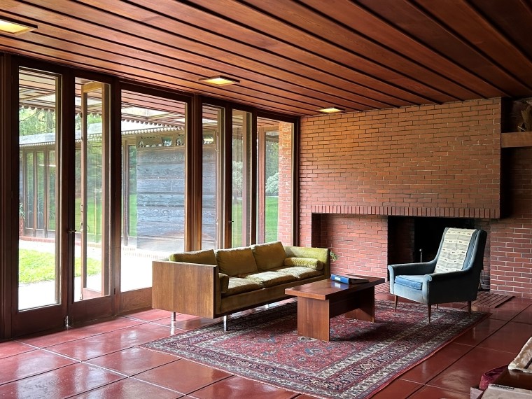 Inside of Oberlin Frank Lloyd Wright House