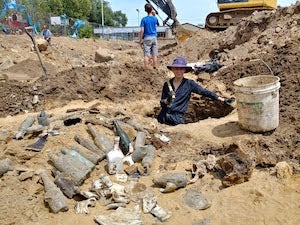 Dunphy excavates the site