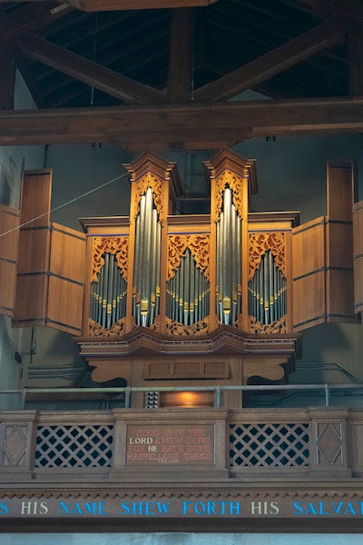 Boe organ in Fairchild chapel