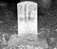 A gravestone at the cemetery in question.
