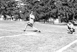 Image of student playing softball