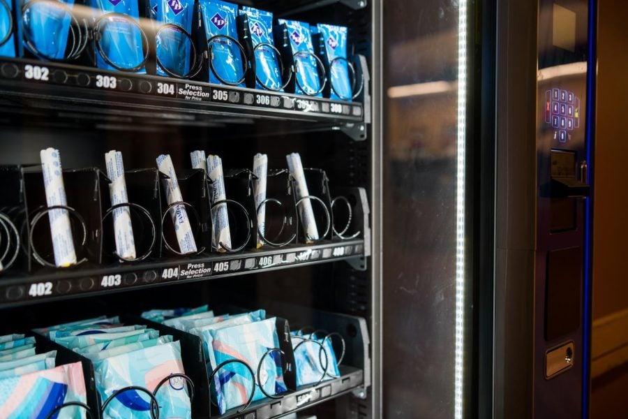 Vending machine with personal hygiene and reproductive products