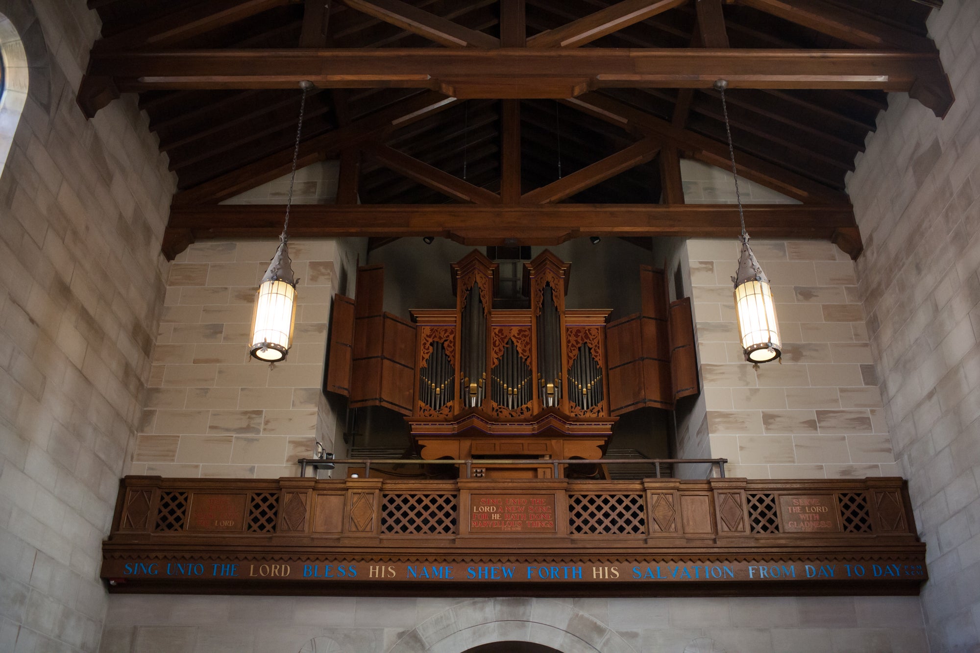 View of the organ inside the Chapel