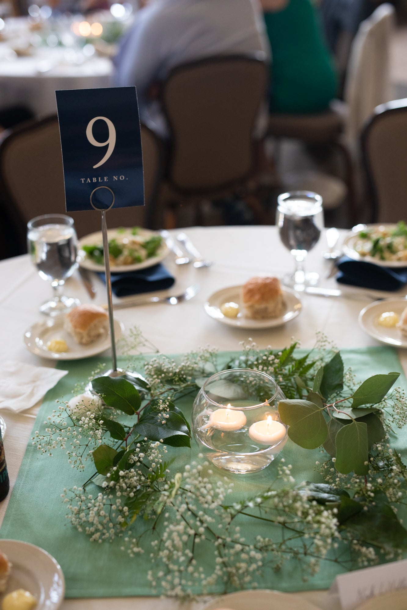 Table in Root Room decorated