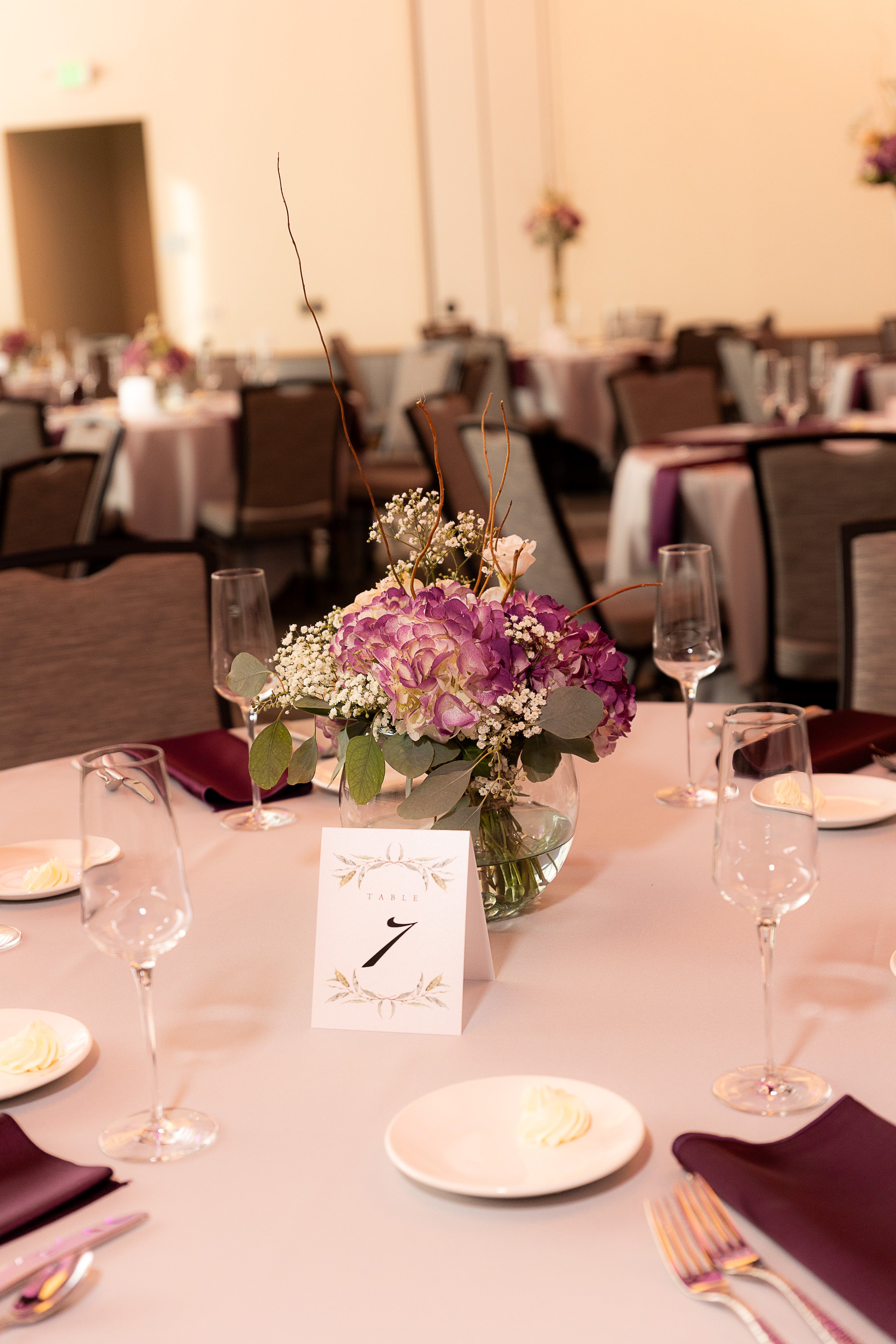 Closeup of table decor