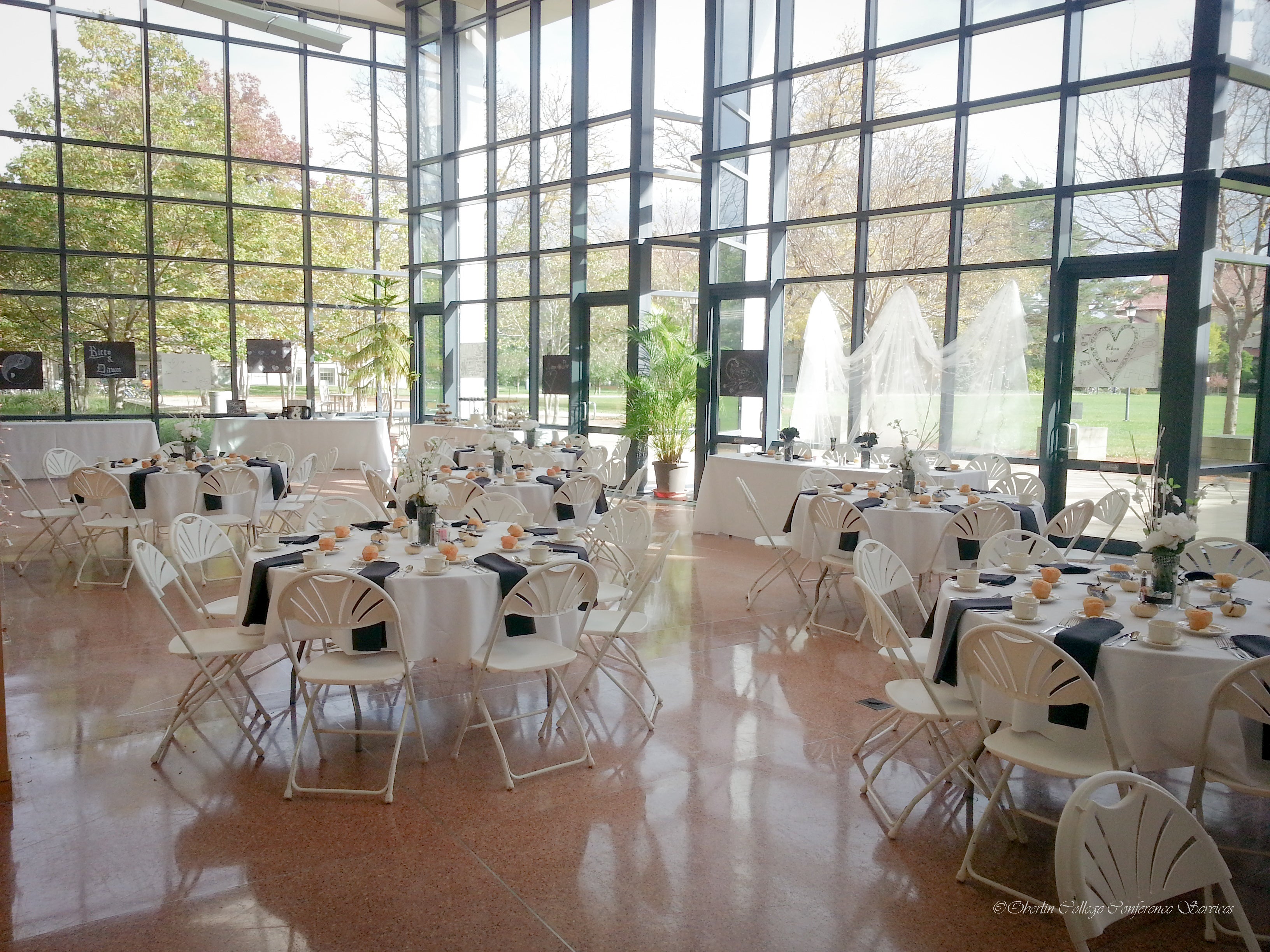 Table and chairs setup