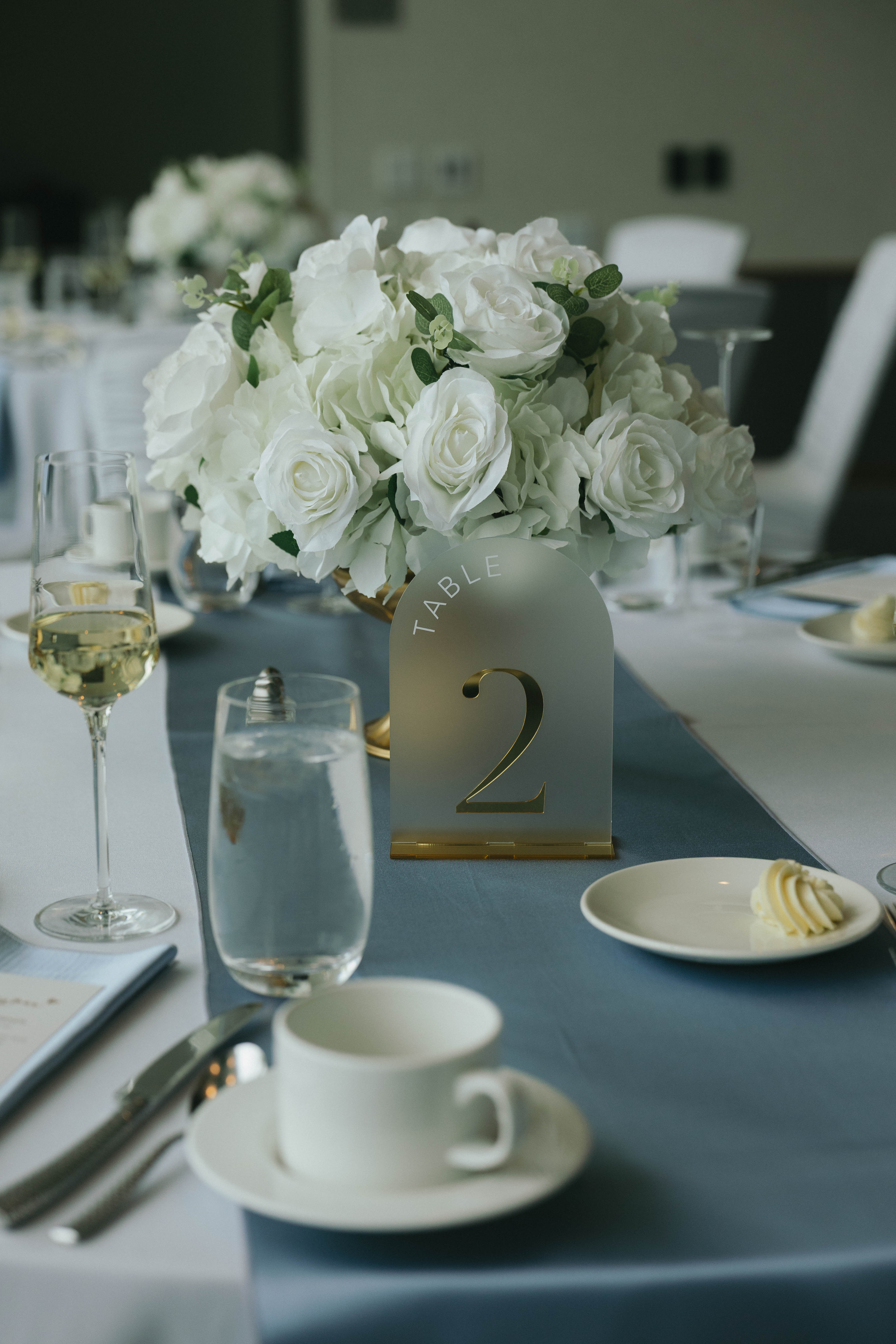 Another closeup of a table setup for a wedding