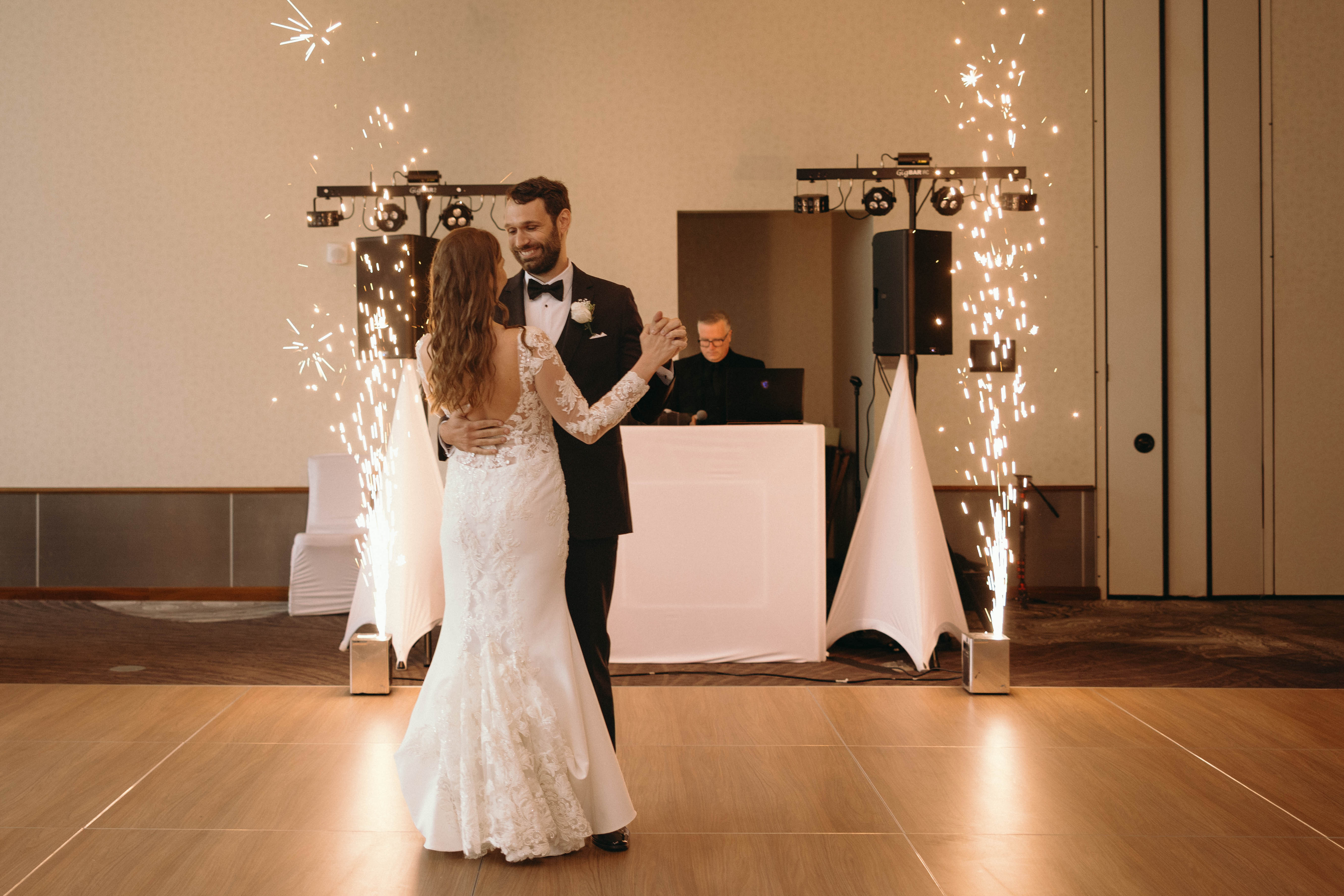 Bride and Groom dancing