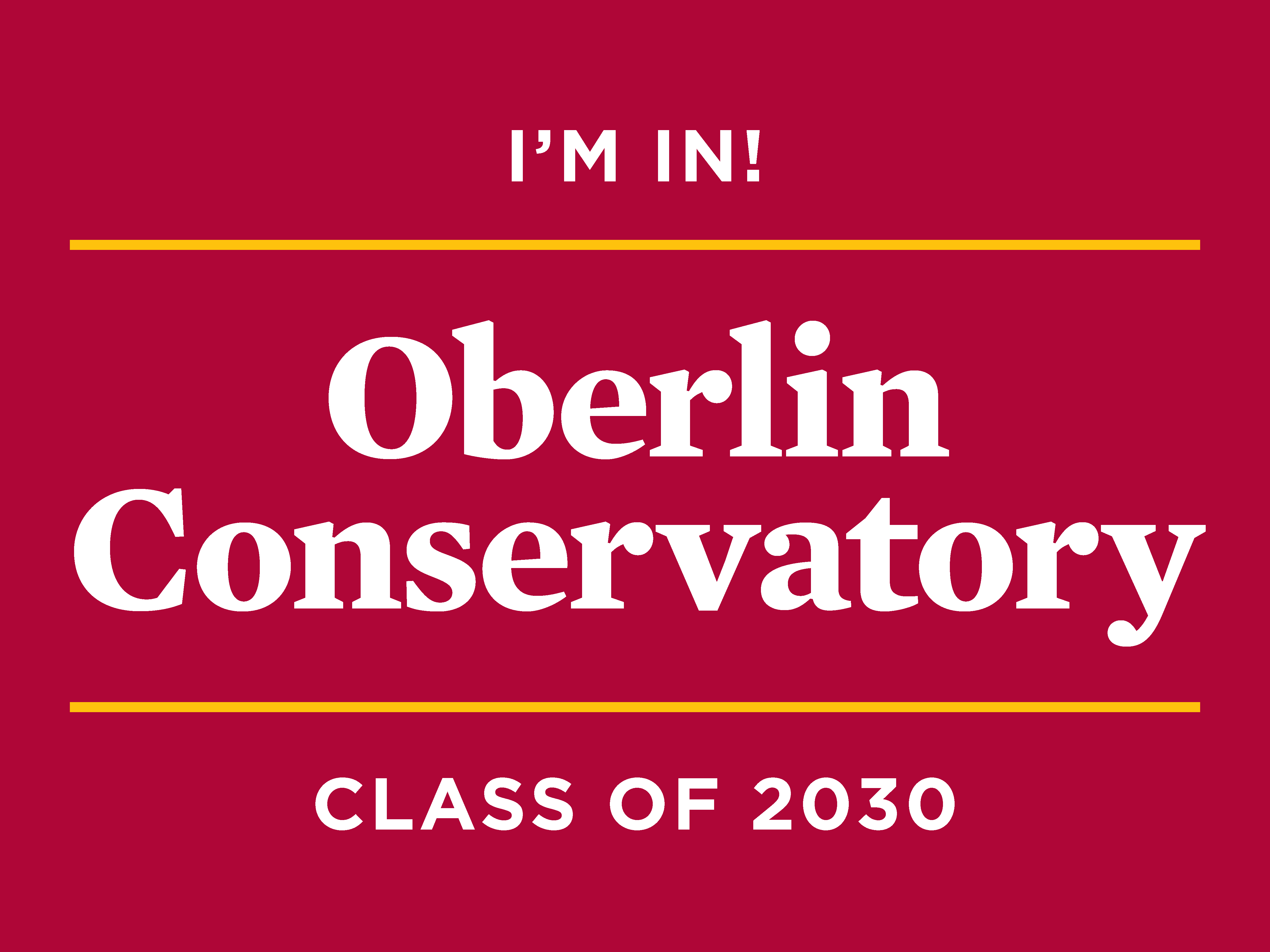Conservatory Bound Oberlin on dark red background.