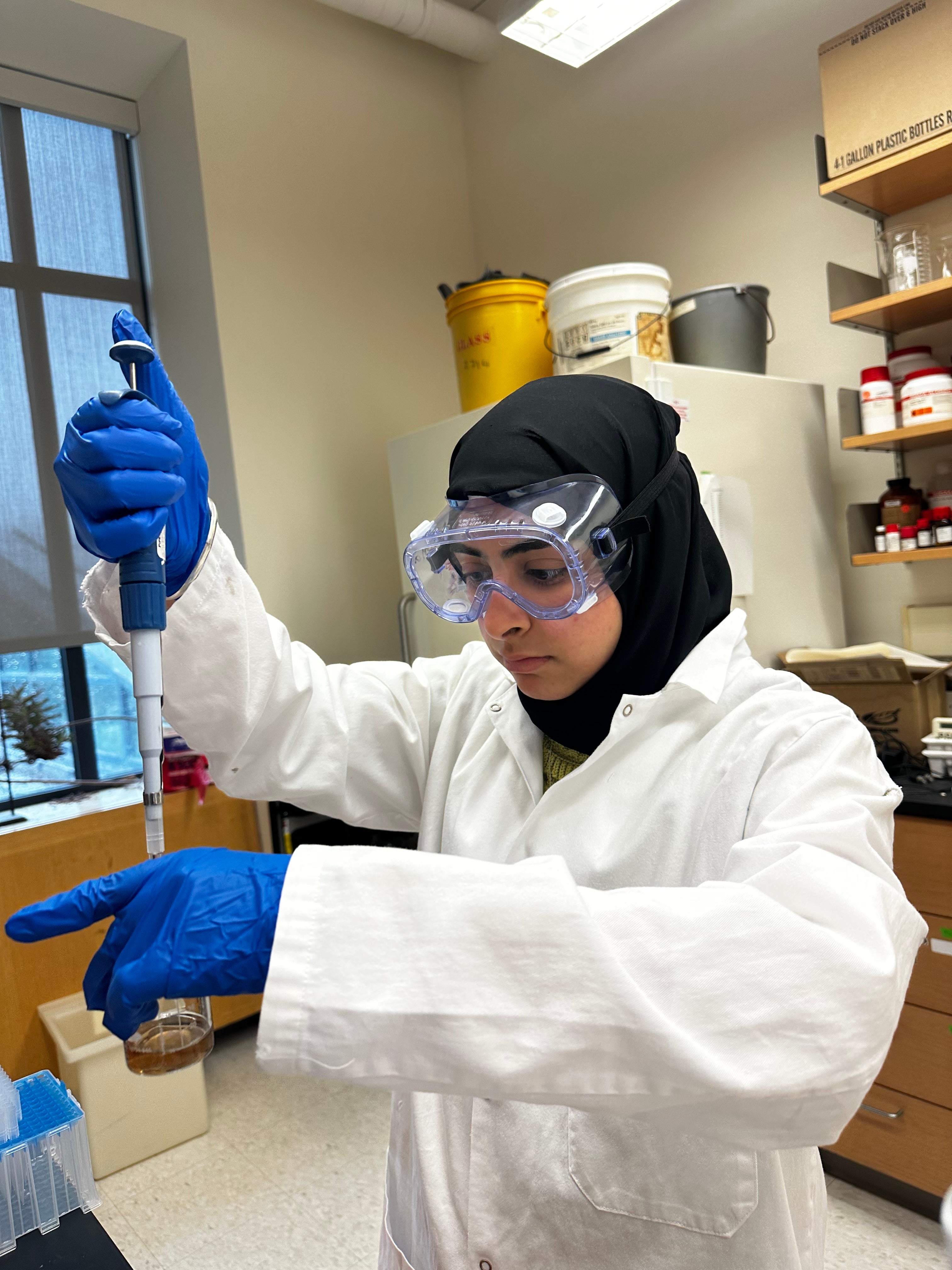 Fatima pipettes in the lab