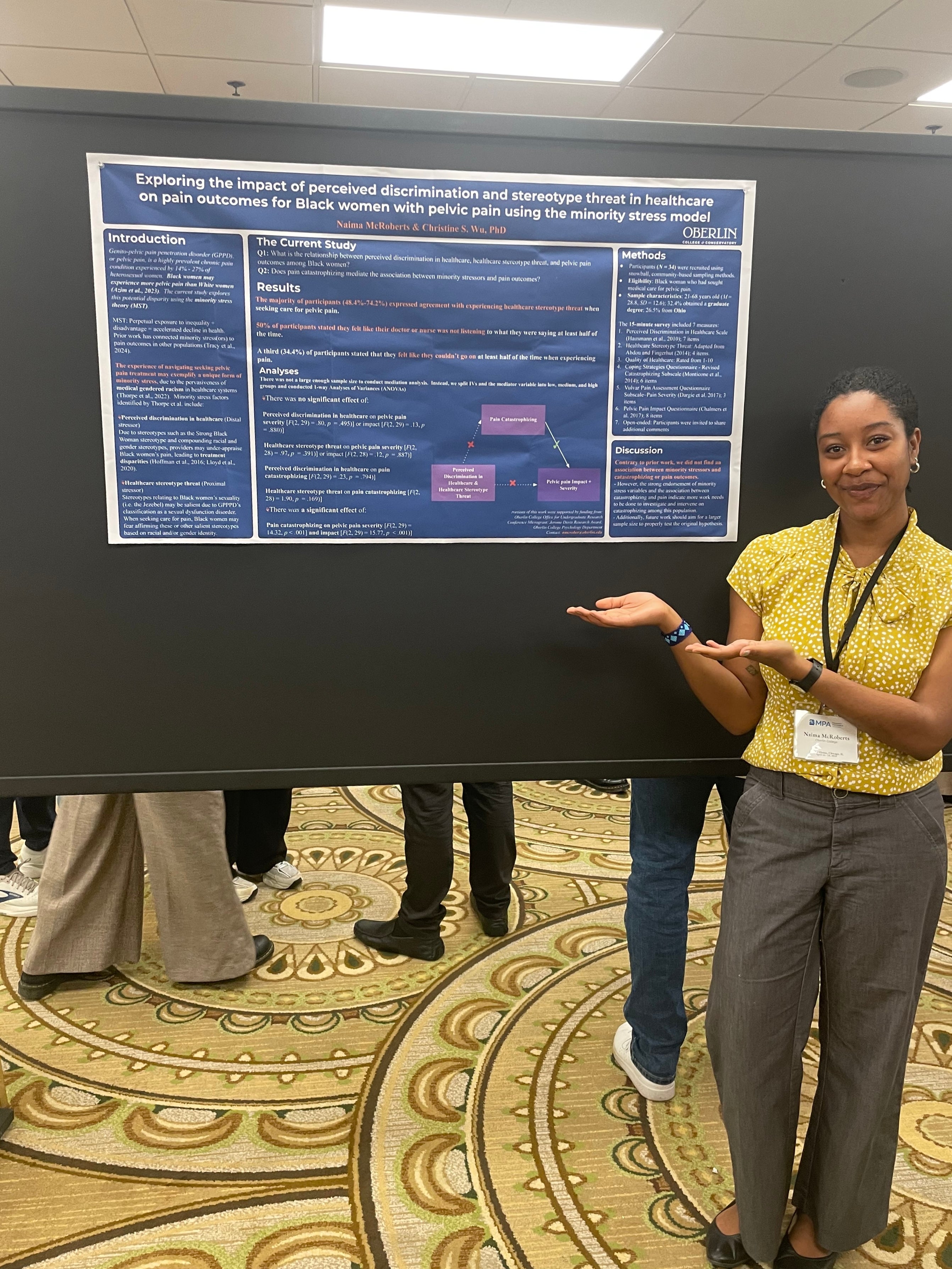 Naima with her research poster