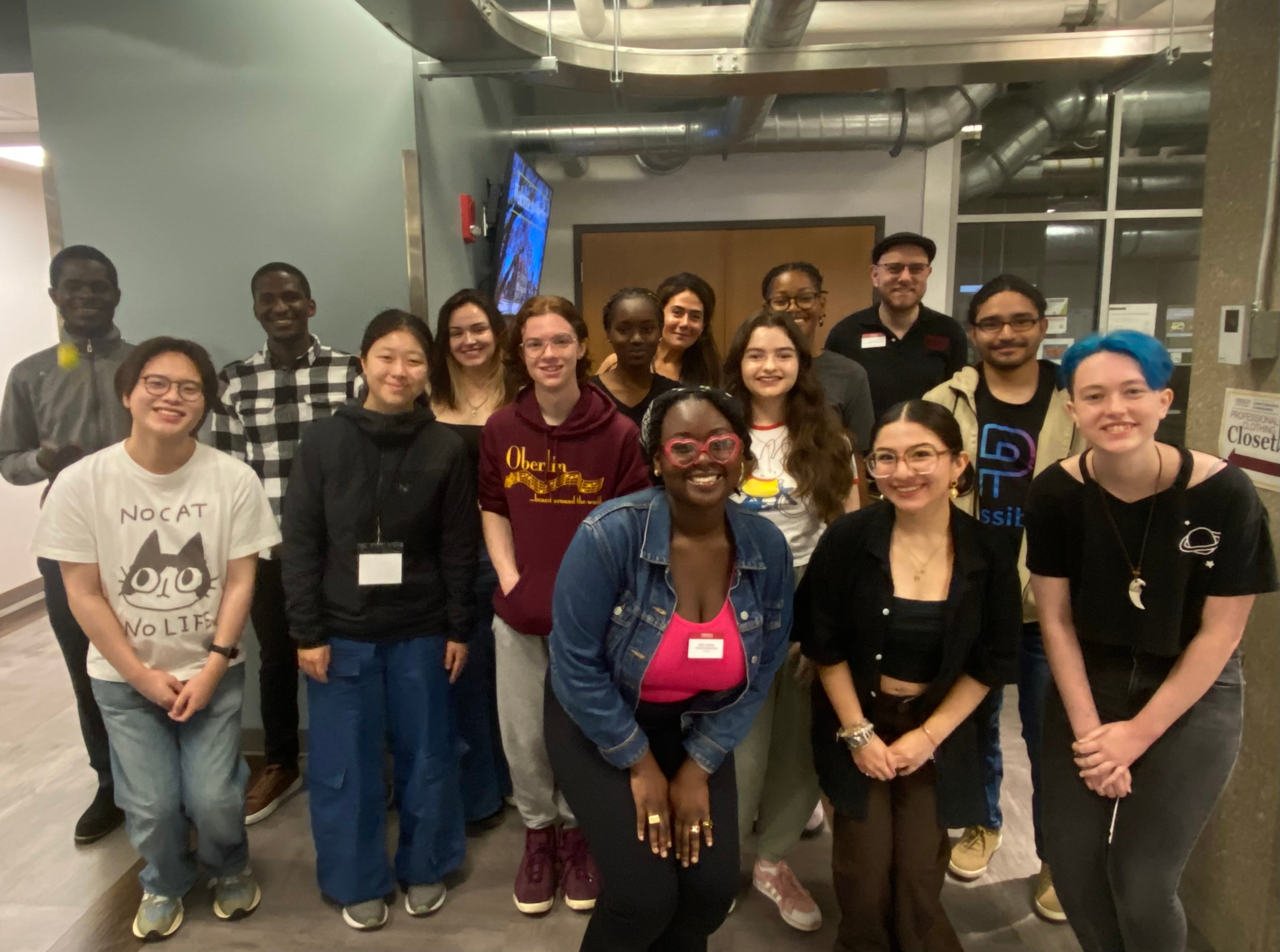 A group of Scholars and peer mentors pose for a photo in Career Exploration and Development.
