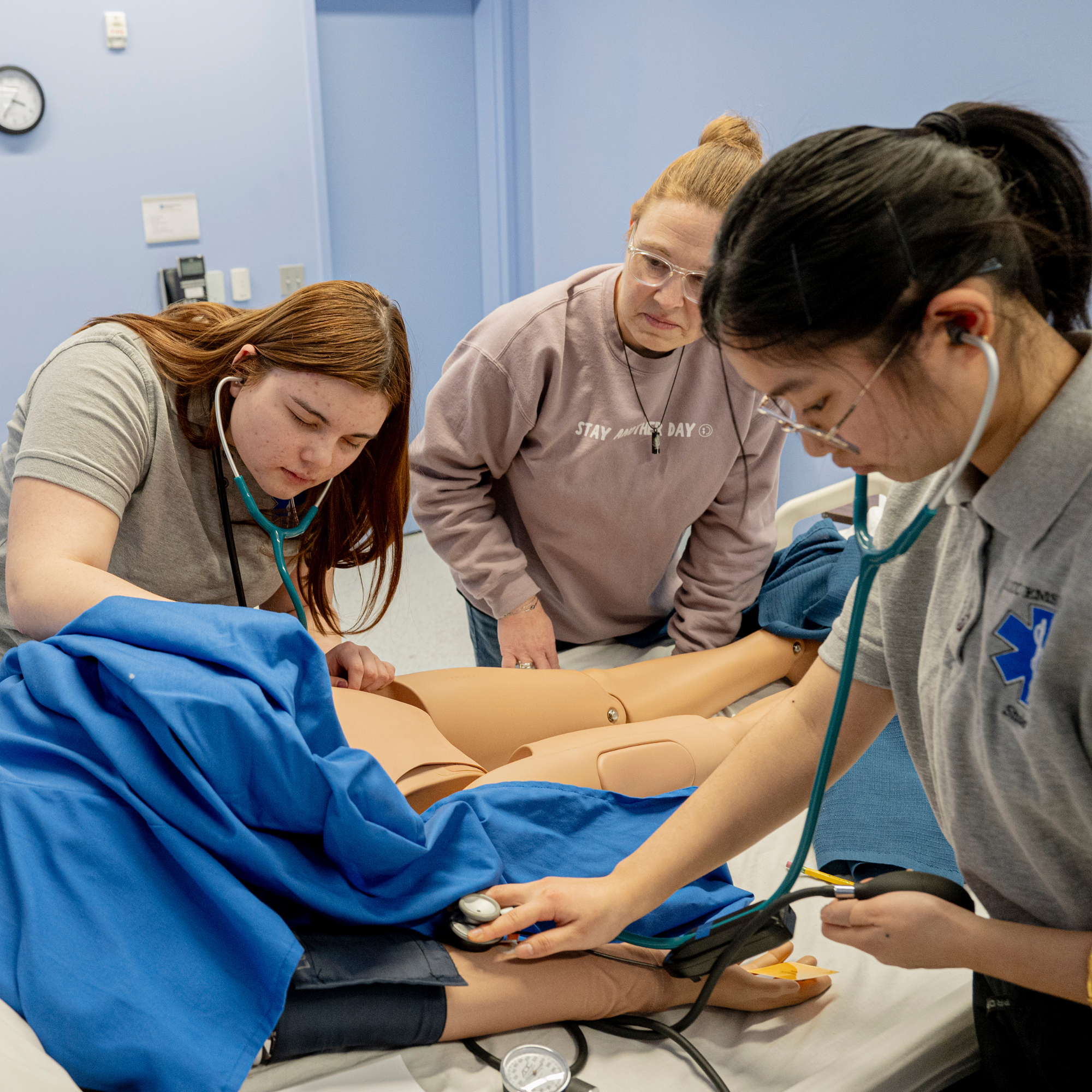Students During EMT Training Program 
