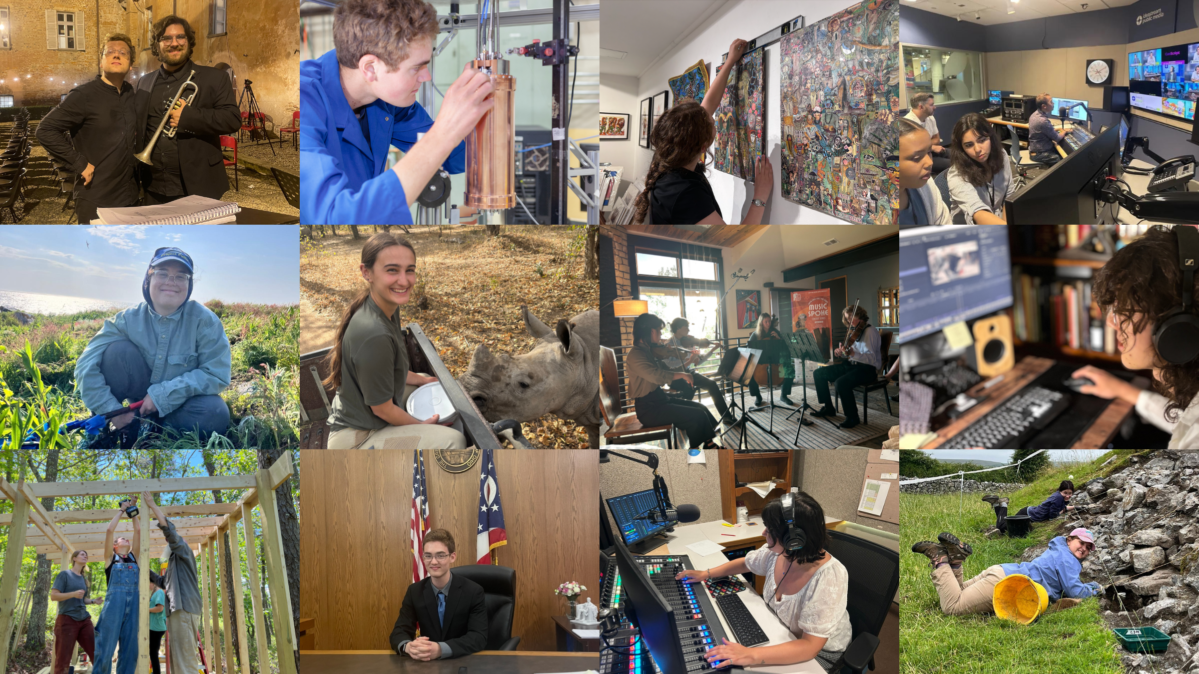 Internships pictures collage