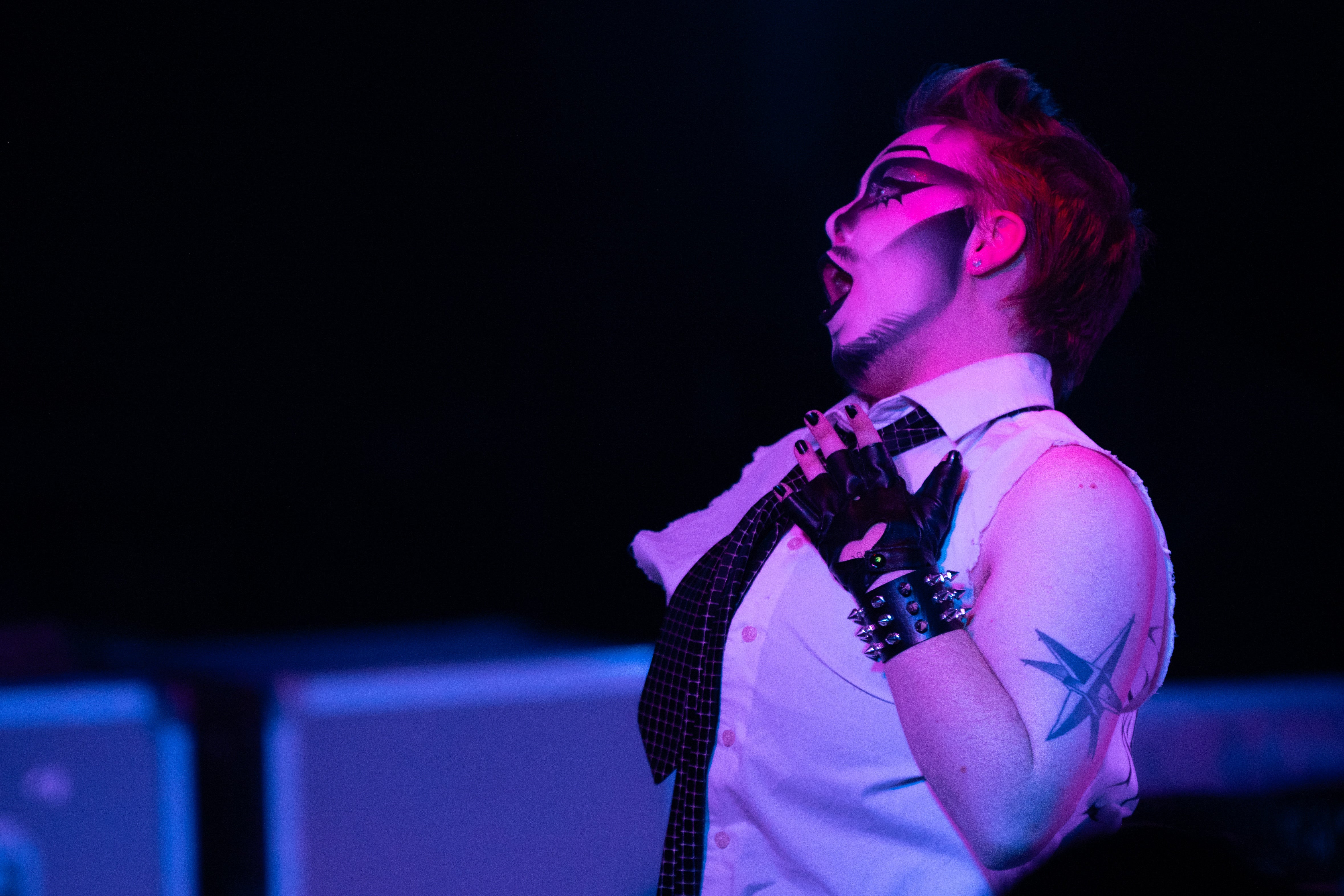 Photo from Get Wilder 2025 of a drag performer who is also an Oberlin alum! 