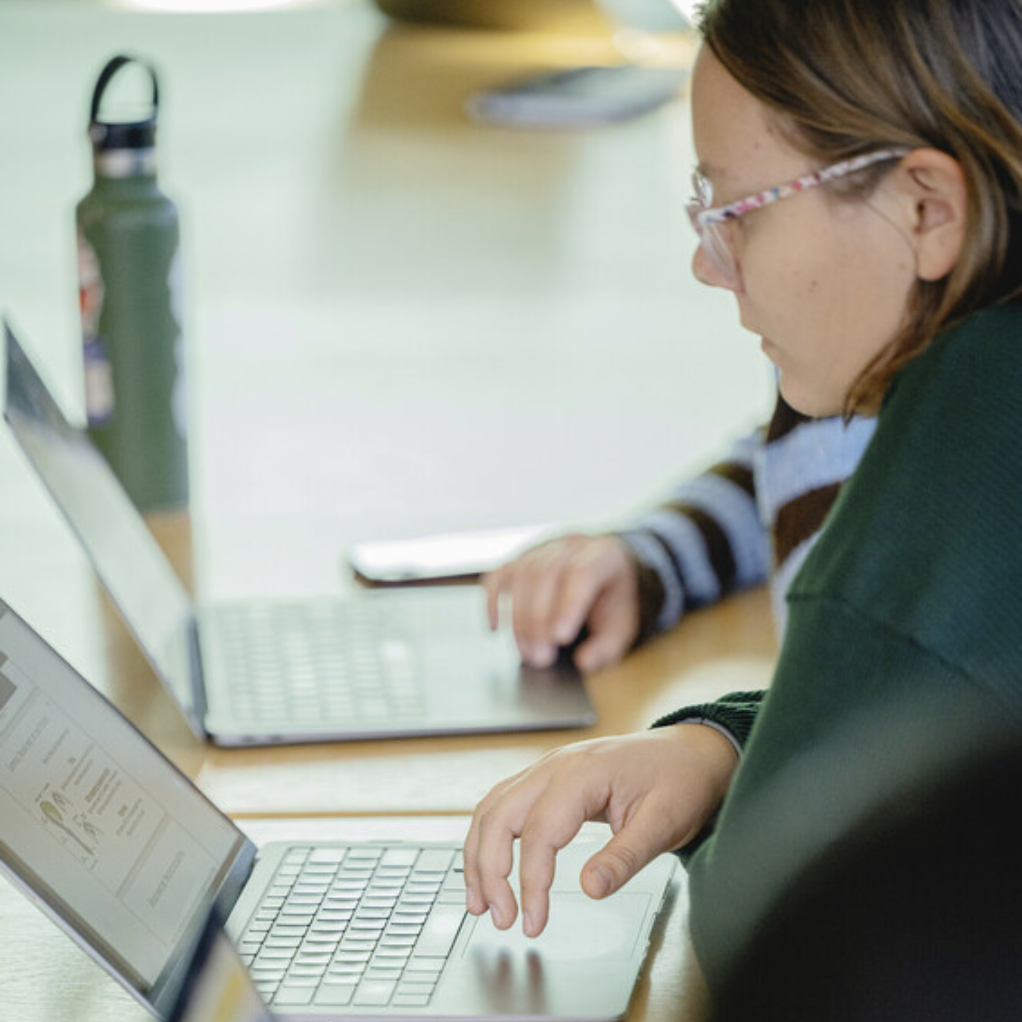 Student browsing career tools on their laptop