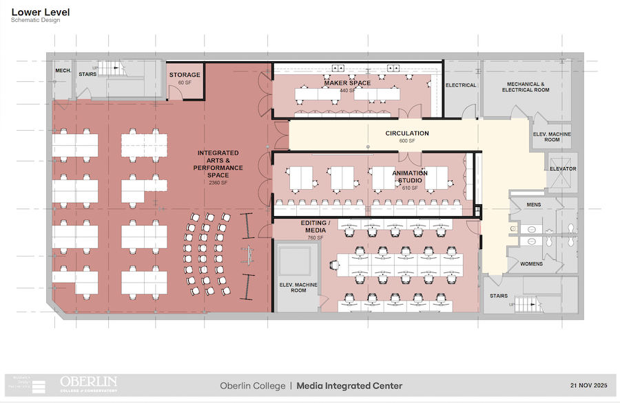 lower level floor plan drawing.