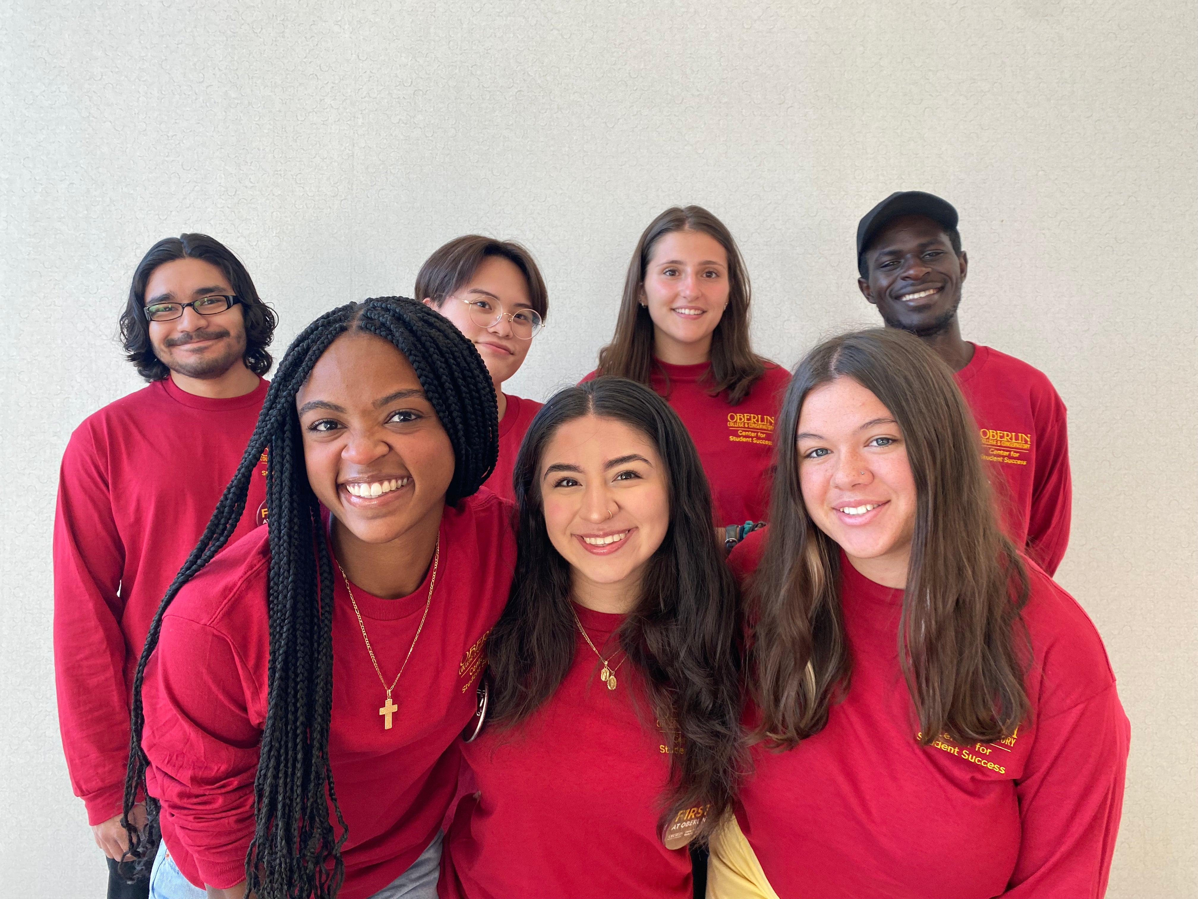 A photo of the 2023 Peer Mentors in red shirts