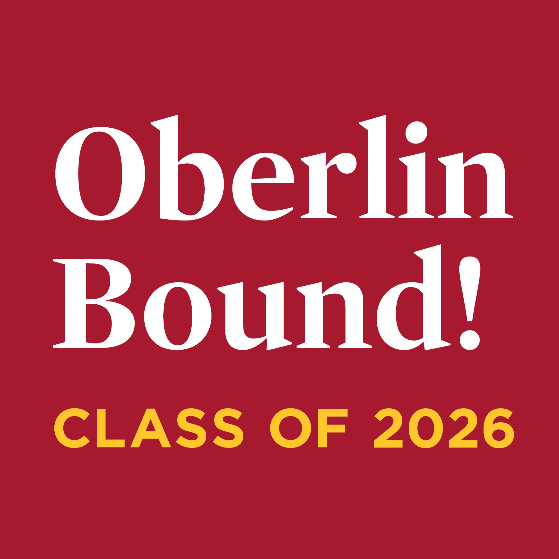 Oberlin bound class of 2026