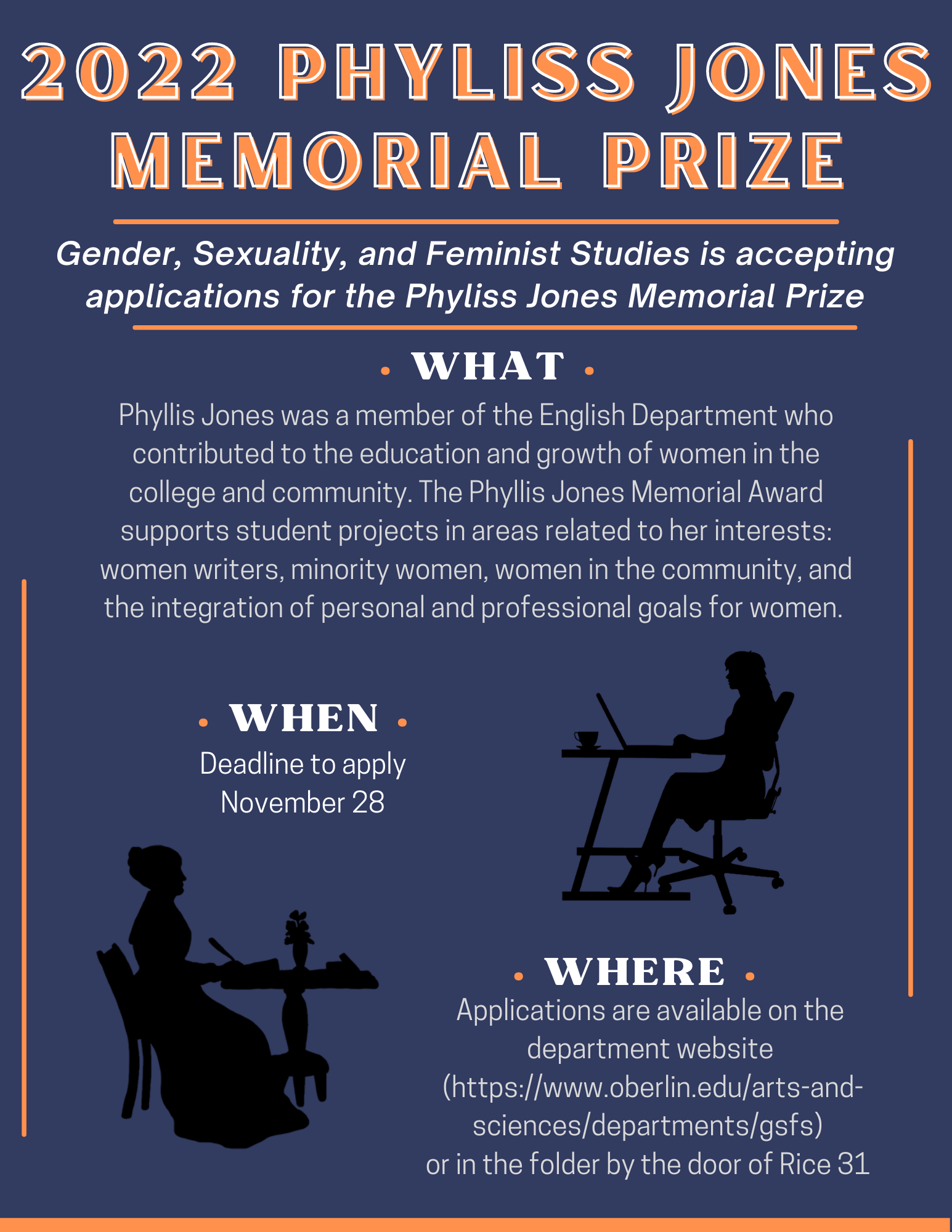 Poster for Phyliss Jones Memorial Award Prize