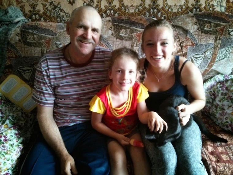 Intern Samantha Celmer in Tver, Russia