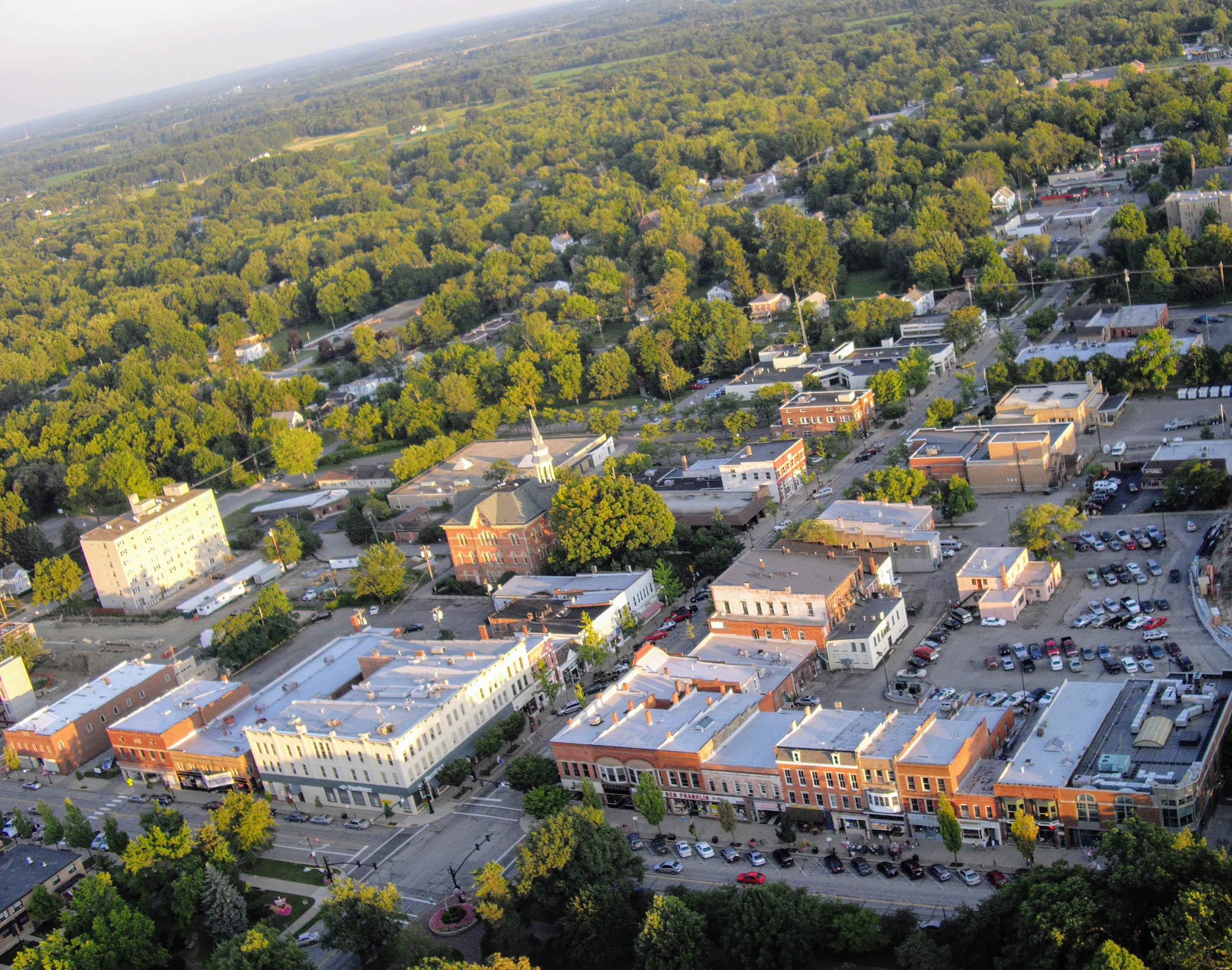 Bird's eye view of Oberlin