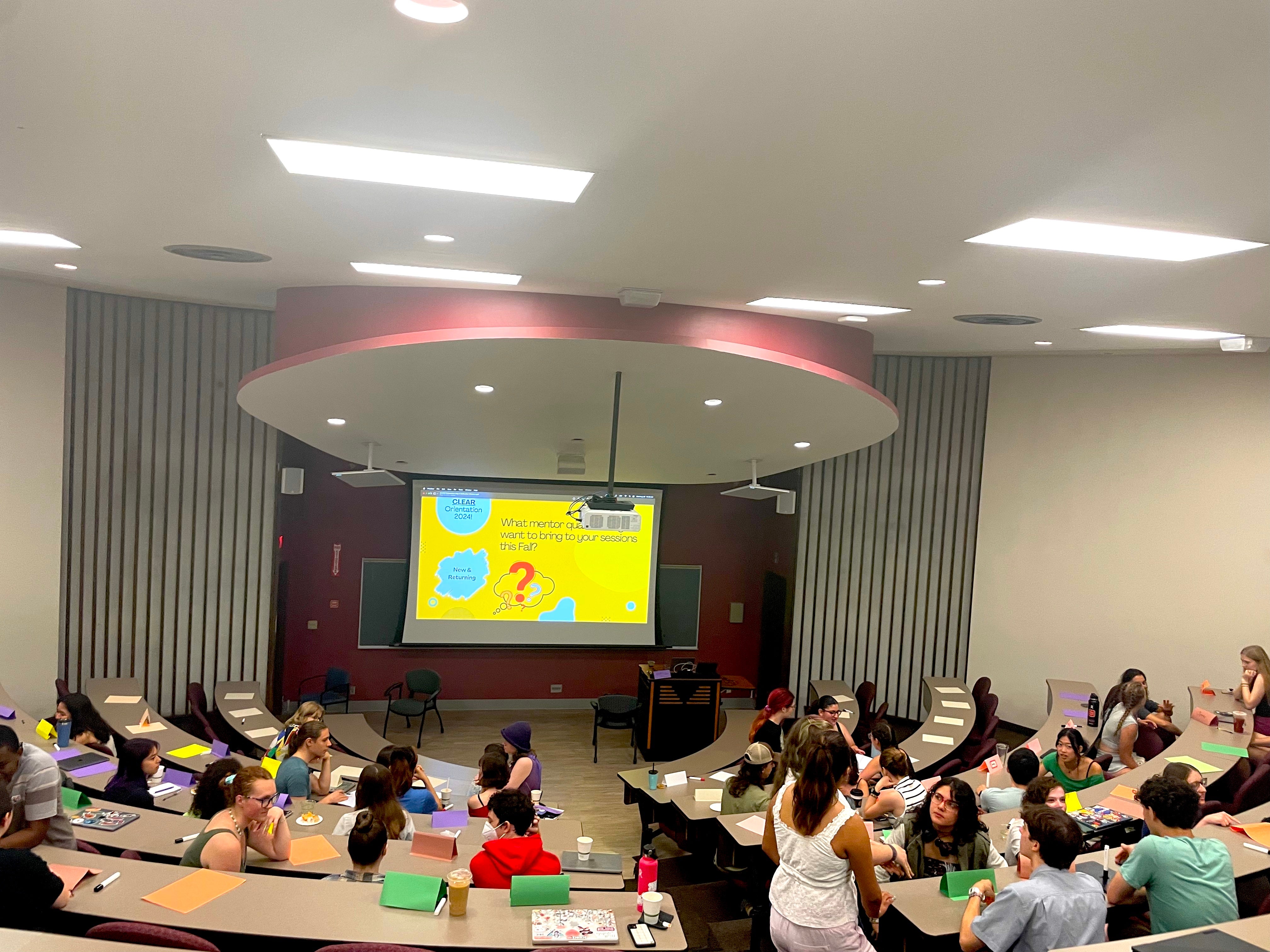 CLEAR mentors participating in orientation