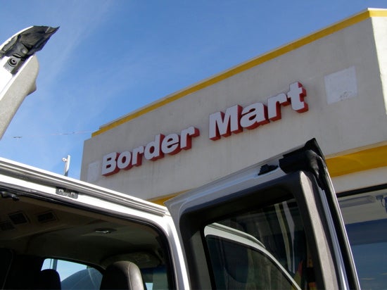 "Border Mart" sign