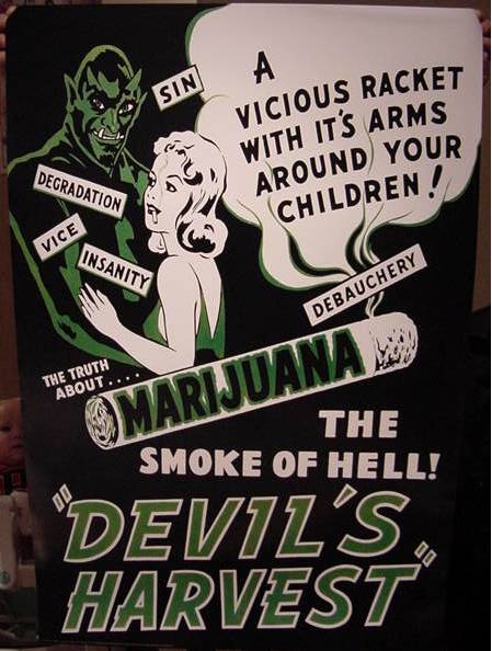 Mid-century comic: "Marijuana: the smoke of hell!"