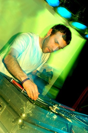DJ spinning a record
