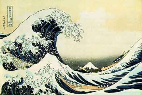 Japanese wave print
