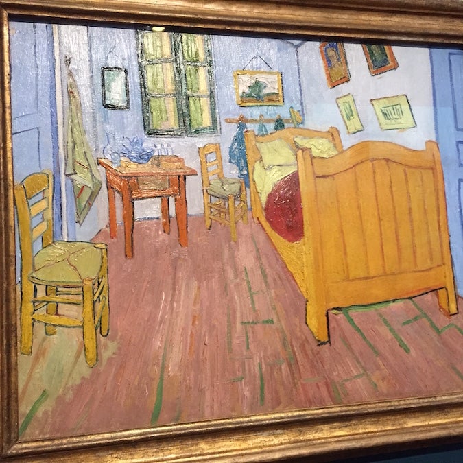 Painting of a bedroom