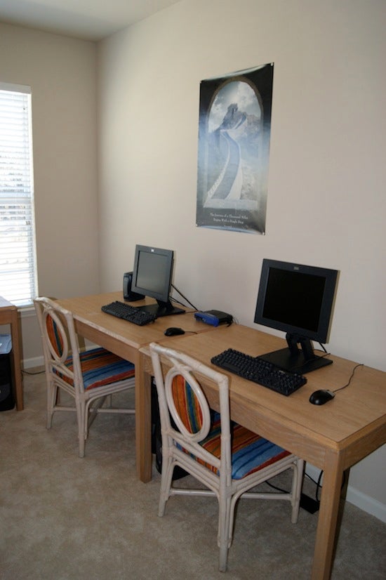Two computers in a room 
