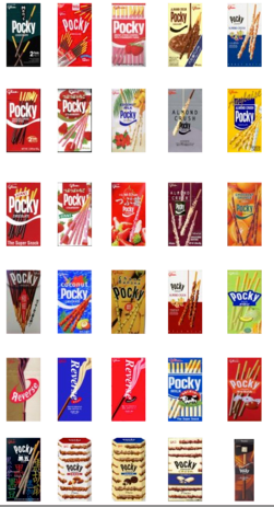 Graphic of all of the Pocky flavors