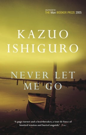 Book cover: Never Let Me Go, by Kazuo Ishiguro.