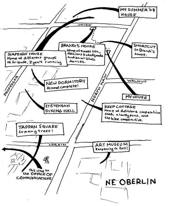 Northeast Oberlin map
