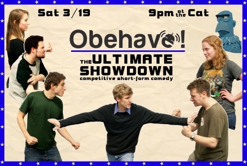 Poster for Obehave! improv show 