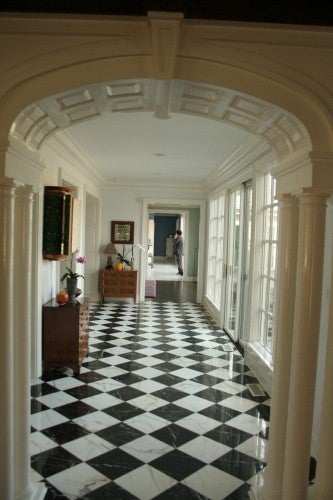 A long, elegant hallway.