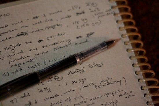 A pen on a notepad 