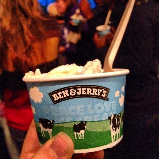 Ben and Jerry's cup with ice cream 