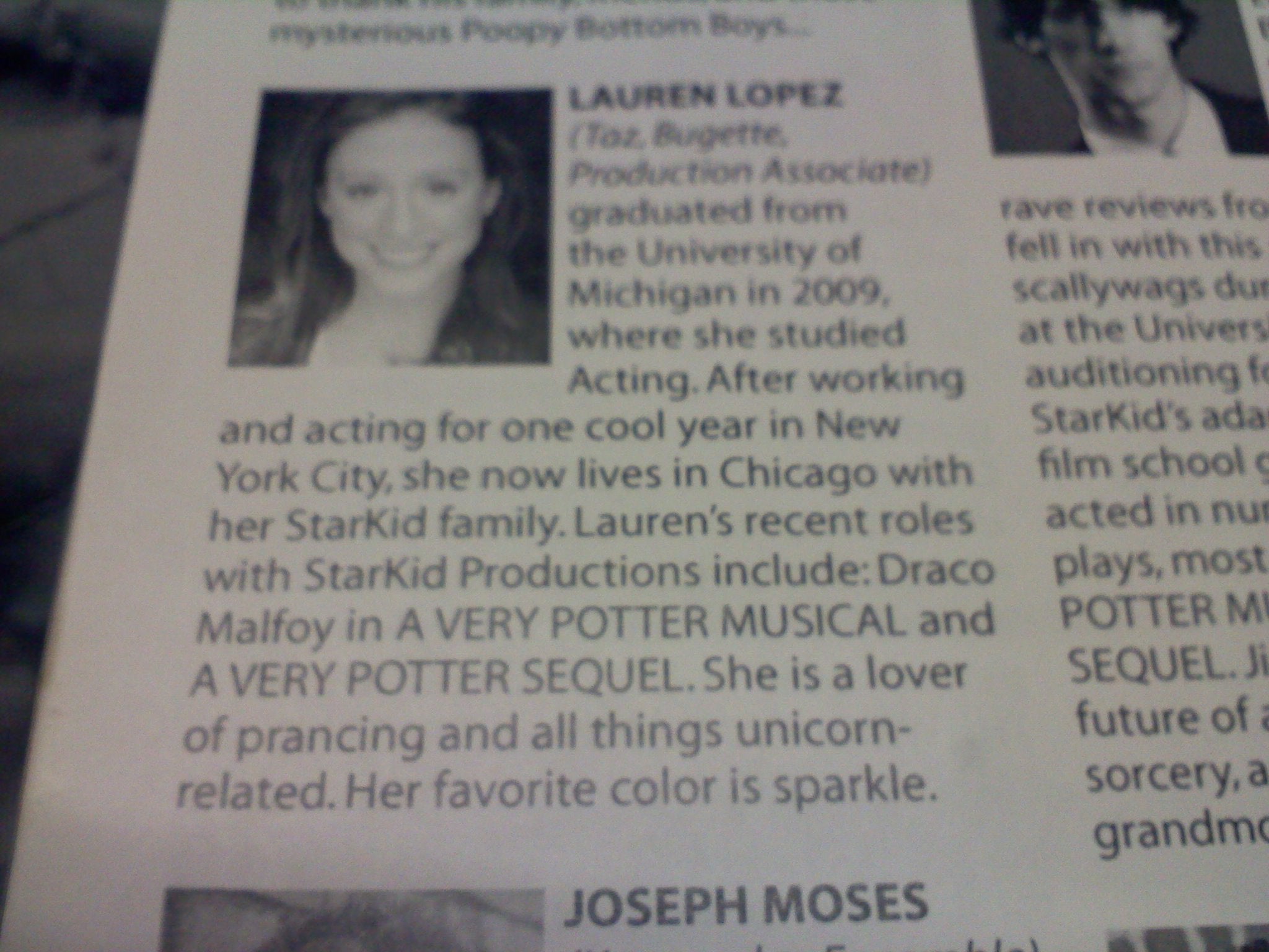 An actor profile of Lauren Lopez