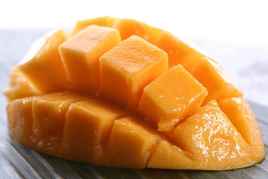 A cut open mango