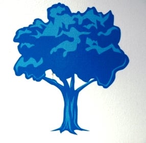 Illustration of a blue tree