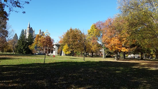 Tappan square with fall foliage