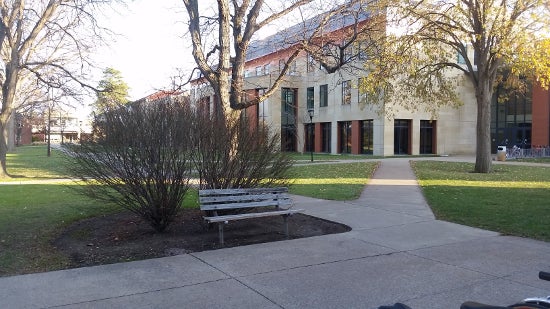 A path on the quad leads to the Science Center.