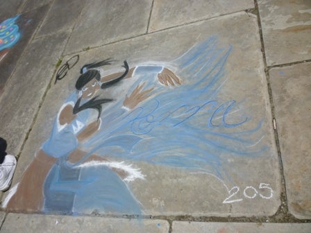 Chalk drawing of Korra