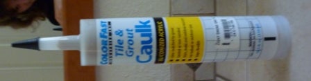 A tube of tile and grout caulk