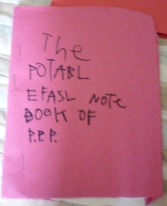 Another book cover: The Potable Efasl Note Book of P.P.P.